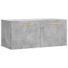Betonszürke szerelt fa faliszekrény 80 x 36,5 x 35 cm