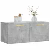 Betonszürke szerelt fa faliszekrény 80 x 36,5 x 35 cm