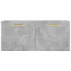 Betonszürke szerelt fa faliszekrény 80 x 36,5 x 35 cm