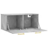 Betonszürke szerelt fa faliszekrény 80 x 36,5 x 35 cm