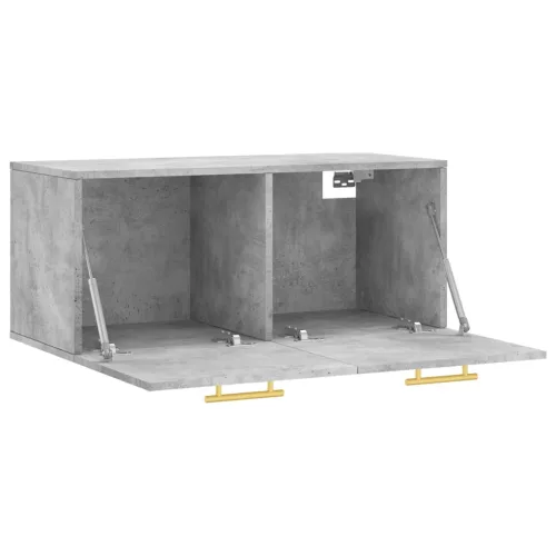 Betonszürke szerelt fa faliszekrény 80 x 36,5 x 35 cm