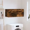 Füstös tölgy színű szerelt fa faliszekrény 80 x 36,5 x 35 cm