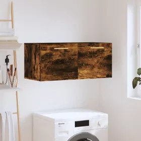   Füstös tölgy színű szerelt fa faliszekrény 80 x 36,5 x 35 cm
