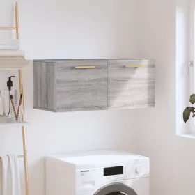   Szürke sonoma színű szerelt fa faliszekrény 80 x 36,5 x 35 cm