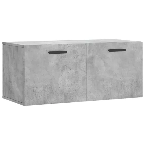 Betonszürke szerelt fa faliszekrény 80 x 36,5 x 35 cm