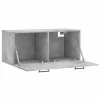 Betonszürke szerelt fa faliszekrény 80 x 36,5 x 35 cm
