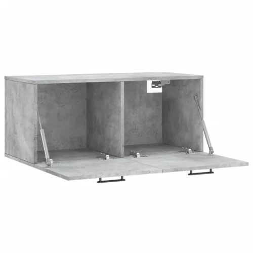 Betonszürke szerelt fa faliszekrény 80 x 36,5 x 35 cm
