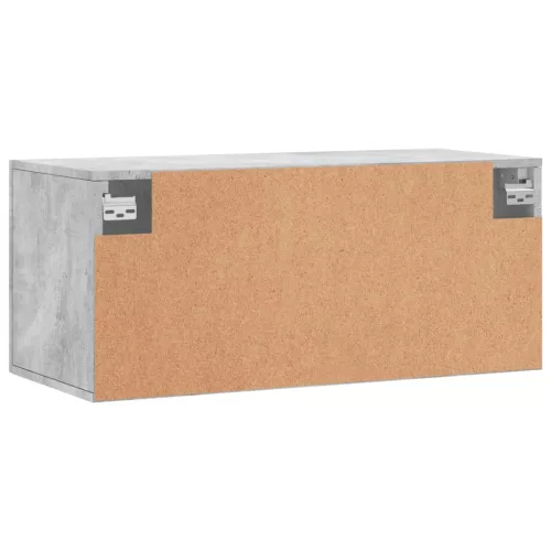 Betonszürke szerelt fa faliszekrény 80 x 36,5 x 35 cm