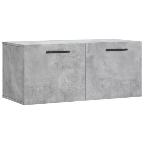 Betonszürke szerelt fa faliszekrény 80 x 36,5 x 35 cm