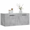Betonszürke szerelt fa faliszekrény 80 x 36,5 x 35 cm