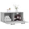 Betonszürke szerelt fa faliszekrény 80 x 36,5 x 35 cm