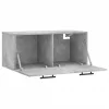 Betonszürke szerelt fa faliszekrény 80 x 36,5 x 35 cm
