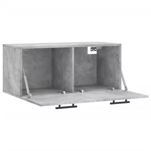 Betonszürke szerelt fa faliszekrény 80 x 36,5 x 35 cm
