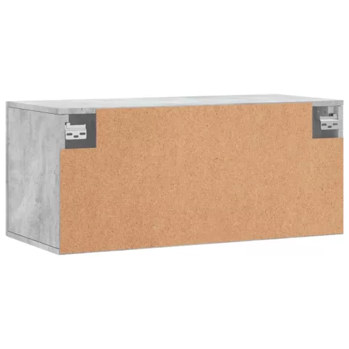 Betonszürke szerelt fa faliszekrény 80 x 36,5 x 35 cm