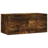 Füstös tölgy színű szerelt fa faliszekrény 80 x 36,5 x 35 cm