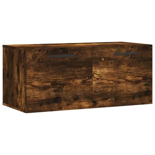 Füstös tölgy színű szerelt fa faliszekrény 80 x 36,5 x 35 cm