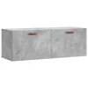 Betonszürke szerelt fa faliszekrény 100 x 36,5 x 35 cm