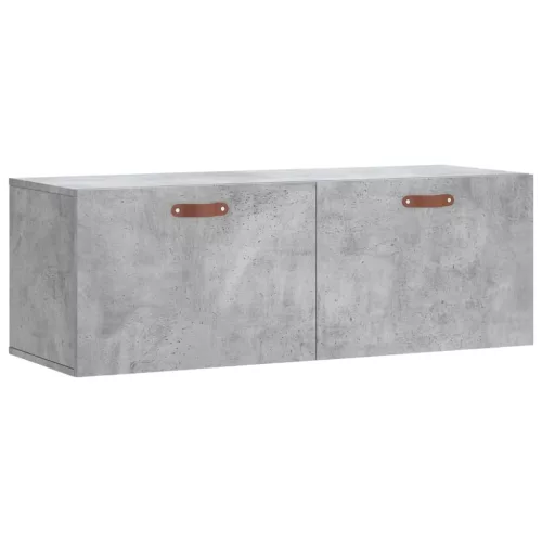 Betonszürke szerelt fa faliszekrény 100 x 36,5 x 35 cm