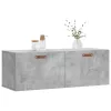 Betonszürke szerelt fa faliszekrény 100 x 36,5 x 35 cm