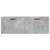 Betonszürke szerelt fa faliszekrény 100 x 36,5 x 35 cm