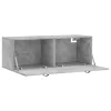 Betonszürke szerelt fa faliszekrény 100 x 36,5 x 35 cm