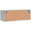 Betonszürke szerelt fa faliszekrény 100 x 36,5 x 35 cm
