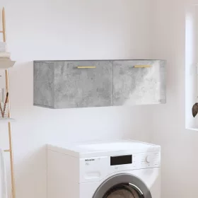 Betonszürke szerelt fa faliszekrény 100 x 36,5 x 35 cm