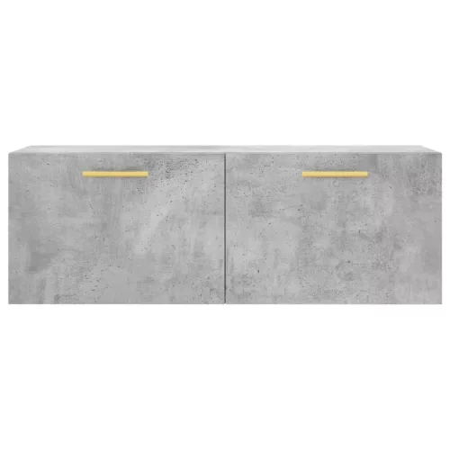 Betonszürke szerelt fa faliszekrény 100 x 36,5 x 35 cm