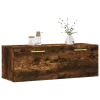 Füstös tölgy színű szerelt fa faliszekrény 100 x 36,5 x 35 cm
