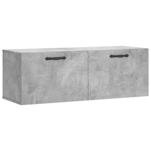 Betonszürke szerelt fa faliszekrény 100 x 36,5 x 35 cm