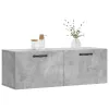 Betonszürke szerelt fa faliszekrény 100 x 36,5 x 35 cm