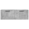 Betonszürke szerelt fa faliszekrény 100 x 36,5 x 35 cm