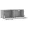 Betonszürke szerelt fa faliszekrény 100 x 36,5 x 35 cm