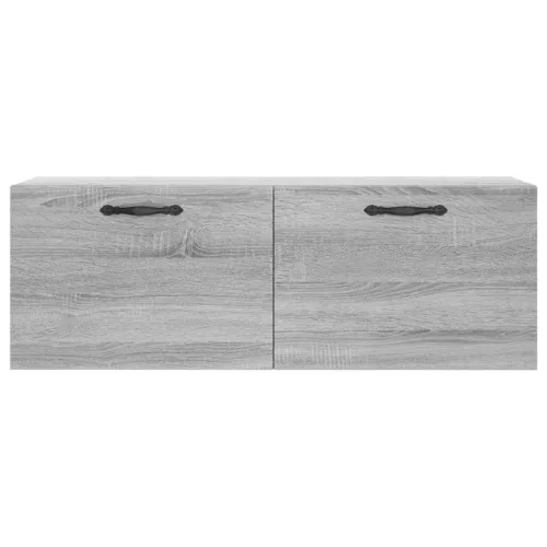 Szürke sonoma színű szerelt fa faliszekrény 100 x 36,5 x 35 cm