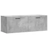 Betonszürke szerelt fa faliszekrény 100 x 36,5 x 35 cm