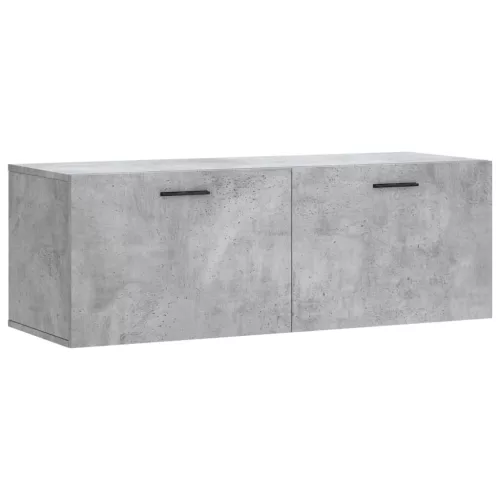 Betonszürke szerelt fa faliszekrény 100 x 36,5 x 35 cm