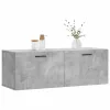 Betonszürke szerelt fa faliszekrény 100 x 36,5 x 35 cm
