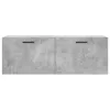 Betonszürke szerelt fa faliszekrény 100 x 36,5 x 35 cm