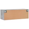 Betonszürke szerelt fa faliszekrény 100 x 36,5 x 35 cm