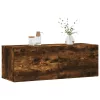 Füstös tölgy színű szerelt fa faliszekrény 100 x 36,5 x 35 cm