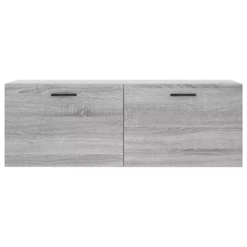 Szürke sonoma színű szerelt fa faliszekrény 100 x 36,5 x 35 cm