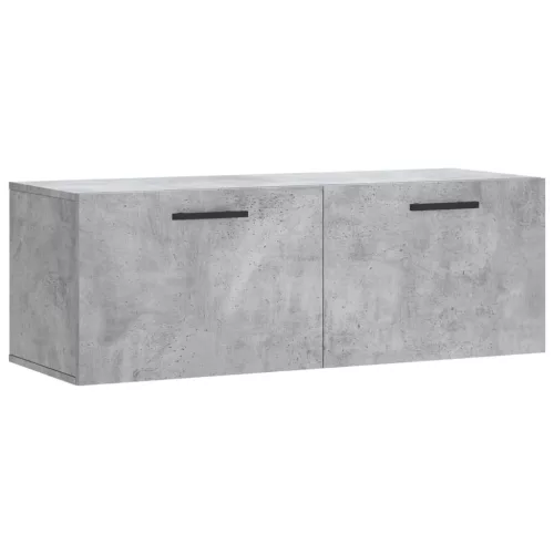 Betonszürke szerelt fa faliszekrény 100 x 36,5 x 35 cm