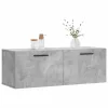 Betonszürke szerelt fa faliszekrény 100 x 36,5 x 35 cm