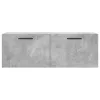 Betonszürke szerelt fa faliszekrény 100 x 36,5 x 35 cm