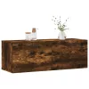 Füstös tölgy színű szerelt fa faliszekrény 100 x 36,5 x 35 cm