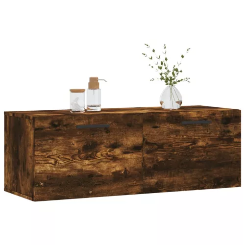 Füstös tölgy színű szerelt fa faliszekrény 100 x 36,5 x 35 cm
