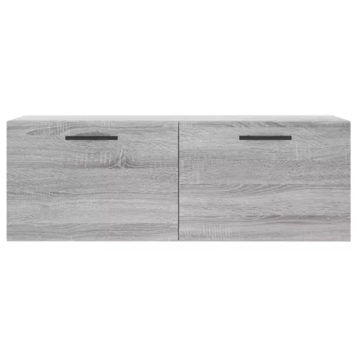 Szürke sonoma színű szerelt fa faliszekrény 100 x 36,5 x 35 cm