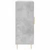 Betonszürke szerelt fa tálalószekrény 69,5 x 34 x 90 cm