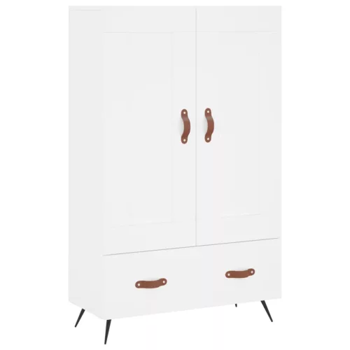 Fehér szerelt fa magasszekrény 69,5 x 31 x 115 cm