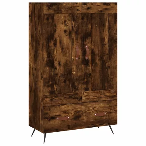 Füstös tölgy színű szerelt fa magasszekrény 69,5 x 31 x 115 cm